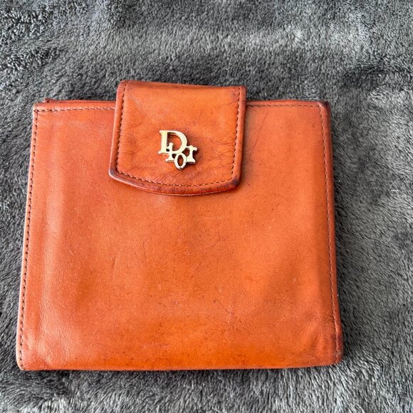Vintage Dior Bi-Fold Compact Wallet in Cognac - Picture 2 of 8